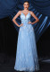 Women Suspender V-Neck Mesh Formal Party Maxi Evening Dress（Processing time need 3-6 days）