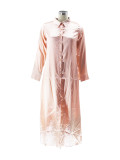 Women Shiny Satin Loose Casual Shirt Dress