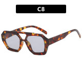 Double beam irregular Trendy Sunglasses