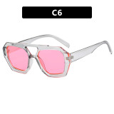 Double beam irregular Trendy Sunglasses