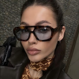 Double beam irregular Trendy Sunglasses