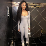 Women's strap Tight Fitting Jumpsuit long sleeve cape top two piece set
