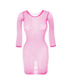Round Neck Long Sleeve Women's Sexy Fishnet Nightdress Sexy Net Clothes