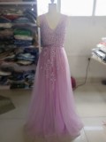 maternity evening dress lace beaded sleeveless skirt