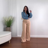 Women Fall Casual Wide Leg Pants