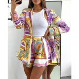 Fashion Print Ladies Blazer Jacket