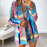 Fashion Print Ladies Blazer Jacket