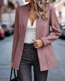 Women Season Casual Solid Blazer Jacket