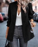 Women Season Casual Solid Blazer Jacket