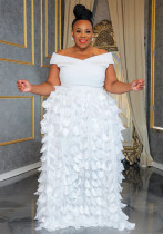 Women's Africa Plus Size high waist Formal Party evening dress