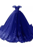 luxury wedding gown summer bride Off Shoulder puffy evening dress（Processing time need 3-6 days）