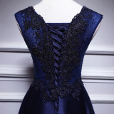 luxury wedding gown women lace patchwork sleeveless Formal Party evening dress（Processing time need 3-6 days）