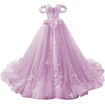 luxury wedding gown summer bride Off Shoulder puffy evening dress(Processing time need 3-6 days)