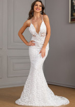 Women Sexy Sleeveless Suspender Trailing Wedding Dress Wedding Dress Women Sexy Sleeveless Suspender Trailing Wedding Dress Wedding Dress