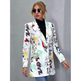 Women printed Blazer Coat