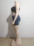 Women Sexy Retro Washed Bodycon Denim Skirt