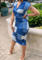 Fashion Chic Printed V-Neck Sleeveless Midi Dress Fashion Chic Printed V-Neck Sleeveless Midi Dress