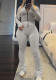Women's Zipper Hoodie Tight Slim Pants Fashion Casual Slim Tracksuit