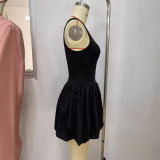 Women's Fashion Sleeveless Slim Sexy Bubble Strap Dress