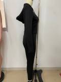 Autumn Winter Women's Fashion Trend Slim Zipper Hooded Top Trousers Tracksuit