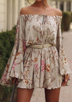 Women's Spring Summer Style Ladies' Fashionable Sexy Off Shoulder Short Dresses