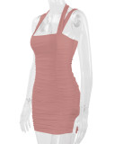 Women Sexy Backless Halter Neck Bodycon Dress