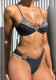 Women Bikini Sexy Backless Color Block Swimwear