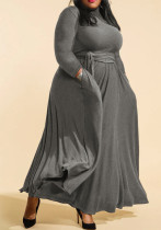 Plus size Women high neck long sleeve dress Plus size Women high neck long sleeve dress