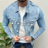 Men's Denim Jacket American Trendy Men's Jacket Denim Jacket