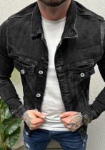 Men's Denim Jacket American Trendy Men's Jacket Denim Jacket