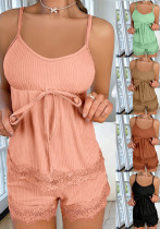 Pajamas Two-Piece Set Sexy Strap Vest Shorts Home Clothes