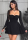 Women Fall Puffy Long Sleeve Bodycon Dress