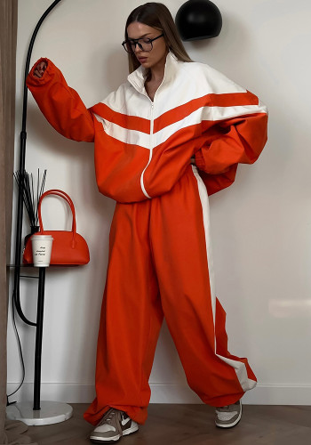 Women Patchwork Two Piece Set