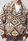 Men's Casual Geometric Jacquard Knitting American Retro Coat Sweater