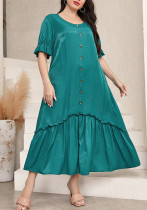 Plus size Women elegant career Loose Maxi Dress Plus size Women elegant career Loose Maxi Dress