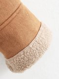 Autumn Winter Women's Woolen Coat Turndown Collar Loose Fur Fleece Jacket