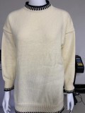 Autumn Winter Fashion Solid Color Sweater Pants Casual Loose Two-Piece Set