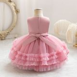 Girls' Double-Layer Wedding Cake Princess Dress