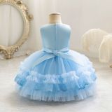 Girls' Double-Layer Wedding Cake Princess Dress