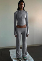 Women Sports Casual Zipper Cardigan Jacket and Pants Two Piece Set Women Sports Casual Zipper Cardigan Jacket and Pants Two Piece Set