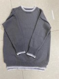 Autumn Winter Fashion Solid Color Sweater Pants Casual Loose Two-Piece Set