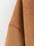 Autumn Winter Women's Woolen Coat Turndown Collar Loose Fur Fleece Jacket