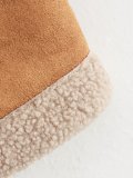 Autumn Winter Women's Woolen Coat Turndown Collar Loose Fur Fleece Jacket