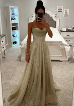 Spring Autumn Shiny Strap Fashion Party Dress