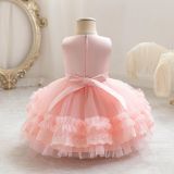 Girls' Double-Layer Wedding Cake Princess Dress