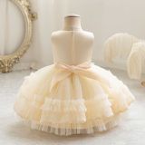 Girls' Double-Layer Wedding Cake Princess Dress