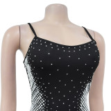 Women Beaded V-neck dress