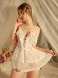 Women White Dress Sexy Lingerie