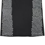 Women Long Sleeve Backless Slit Dress