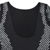 Women Long Sleeve Backless Slit Dress